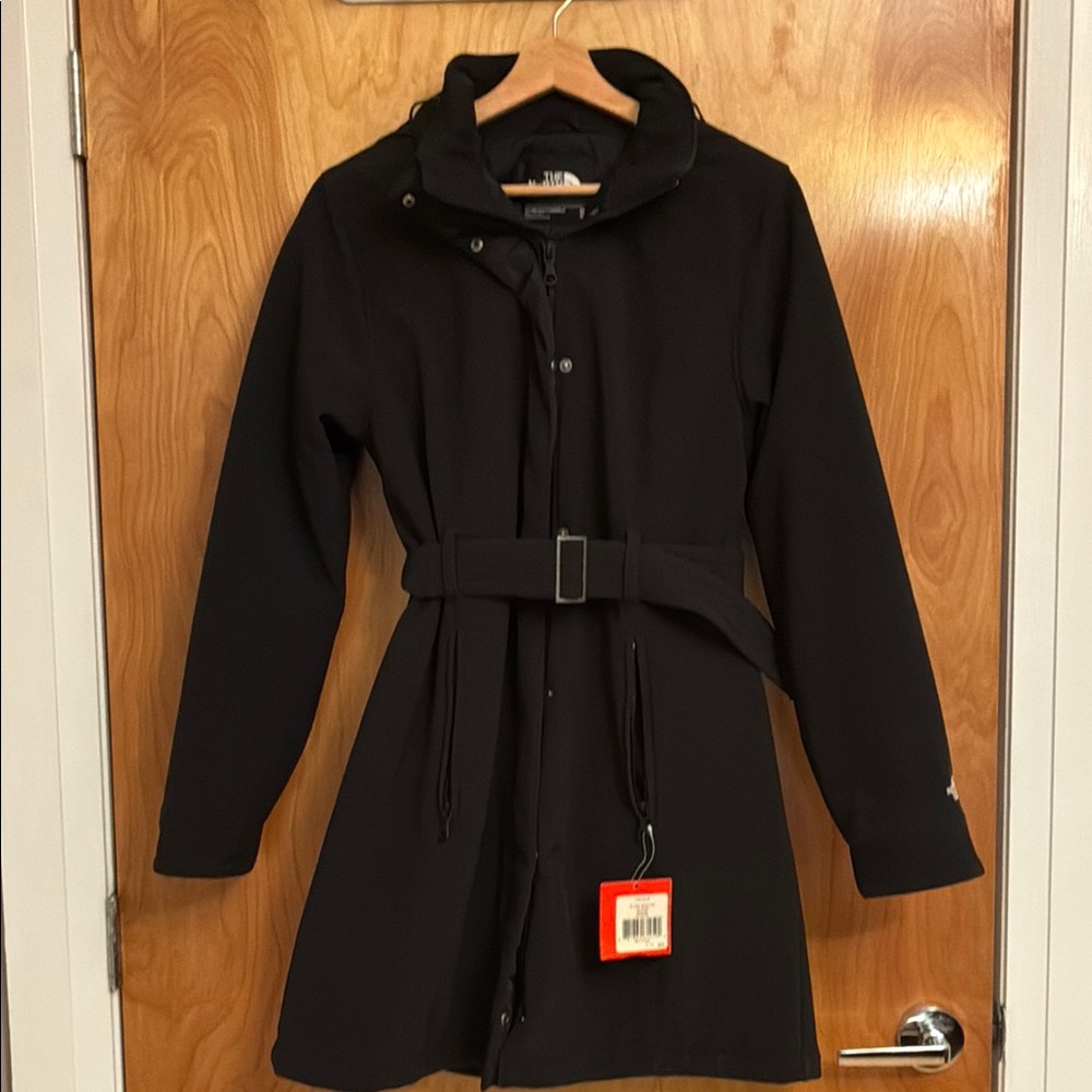 The North Face Women’s Black Belted Trench Coat with Hood